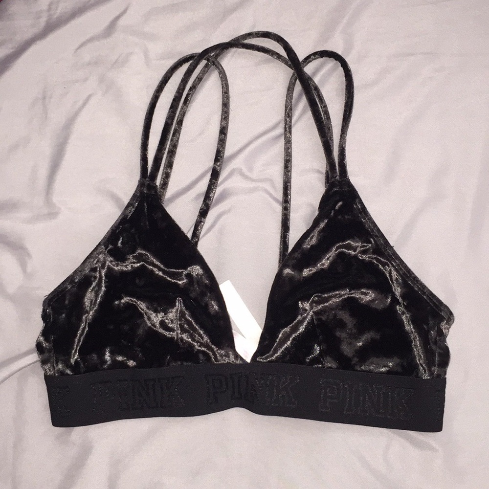 PINK velvet bralette
